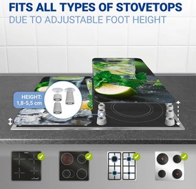 Set di 2 cappe da cucina in vetro con, 52 x 30 cm Mojito - Wenko