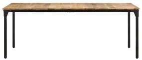Tavolo da Pranzo 200x100x76 cm in Legno di Mango Grezzo