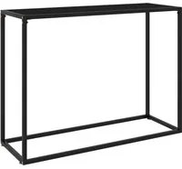 Tavolo Consolle Nero 100x35x75 cm in Vetro Temperato 322812