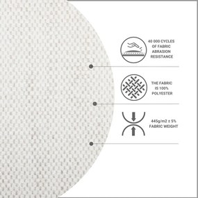 Letto matrimoniale imbottito crema con contenitore 180x200 cm Tate - Maison de Rêve