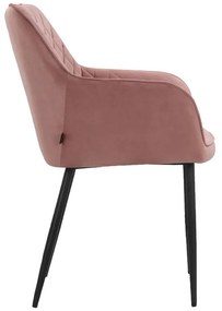 Set di sedie da pranzo rosa chiaro in imbottito 2 pz Elvira – Støraa