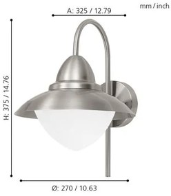 Eglo 33583 - LED RGBW Applique da esterno SIDNEY 1xE27/9W/230V IP44