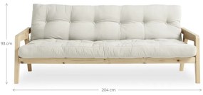 Divano letto beige 204 cm Grab - Karup Design