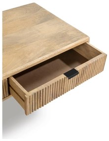 Tavolino da salotto di colore naturale in mango massiccio 60x120 cm Mundra – MOME
