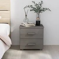 Comodino Grigio Chiaro 40x35x44,5 cm in Legno Massello di Pino cod mxl 30905