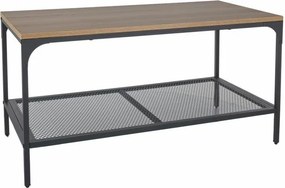 Tavolino da salotto Lex L in rovere e metallo nero – 90x45x45 cm