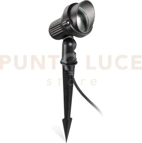 Terra proiettore con picchetto nero 1 luce attacco gu10