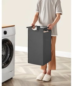 Cesto portabiancheria REX nero/grigio