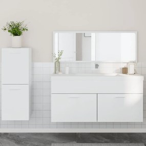 Set Mobili Da Bagno 3 Pz Bianco İn Legno Multistrato /