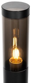 Lampada da palo da esterno moderna nera 80 cm IP44 - Rox