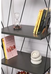 Libreria BALABAN 165x48 cm antracite/nero