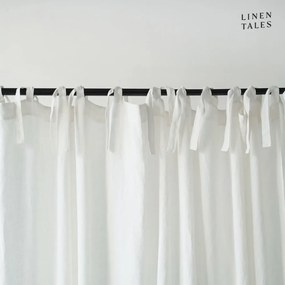 Tenda di lino bianca con passanti Night Time, 250 x 140 cm White - Linen Tales