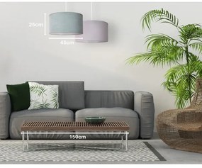 Duolla - Lampadario a sospensione con filo BRISTOL 1xE27/15W/230V diametro 45 cm verde/bianco