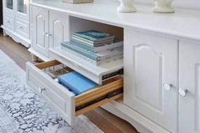 Mobile tv stile provenzale colore bianco in legno PRINCESS 861-Arrediorg.it