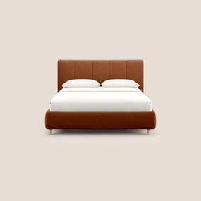 Laura letto imbottito contenitore e sfoderabile in microfibra velluto impermeabile T09