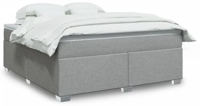 Giroletto A Molle Con Materasso Grigio Chiaro180x200 Cm Tessuto /