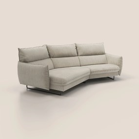 Monamour divano moderno angolare con opzione relax elettrico in microfibra smacchiabile impermeabile T11 tortora