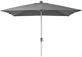 Ombrellone a palo centrale grigio Sonora NATERIAL L 285 x 285 cm con telo grigio
