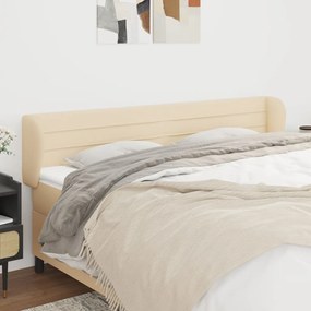 Testiera Ad Orecchio Crema 203x23x78/88 Cm İn Tessuto /