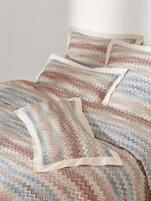 Copripiumino in cotone con motivo a zig-zag John Re