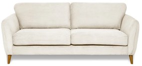 Divano in velluto a coste bianco 206 cm Paris - Scandic