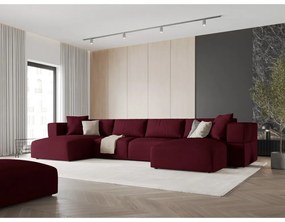Divano angolare a U bordeaux Esther - Milo Casa