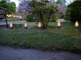 Illuminazioni esterne in set LED con alimentazione a pannelli solari con picchetto 3 pz (altezza totale 40 cm) Olympus – Star Trading