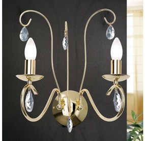 Orion WA 2-1093/2 - Applique di cristallo ALESSIA 2xE14/40W/230V oro
