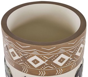 Fioriera 30 x 55 cm beige e marrone ACHILIO Beliani