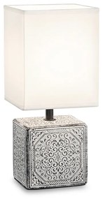 Lampade Da Scrivania Shabby Chic - Provenzale Kali'-1 Metallo Bianco 1 Luce E14