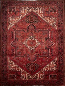 Heriz Tappeto persiano 270x350 Rosso (Iran) Annodato A Mano