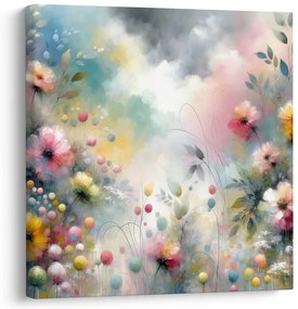Quadro su tela – Fiori colorati in acquarello