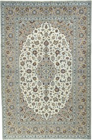 Kashan Tappeto 210x320 Beige (Iran) Annodato A Mano