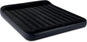 Intex 64144 - Materasso Gonfiabile Dura-Beam Pillow Rest Classic Matrimoniale King, PVC, Nero, 183x203x25 cm