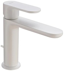Rubinetto per lavabo a canna bassa PLANO bianco verniciato opaco HUBER H 15.6 cm