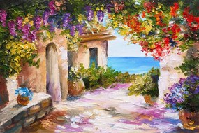 Carta da parati – Cottage costiero estivo