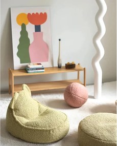 Cuscino per divano da bambini rosa con rivestimento in bouclé Ball – Wigiwama