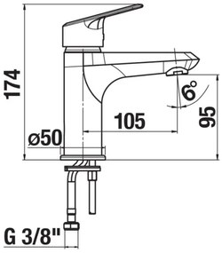 JIKA H3112E10041101 - Miscelatore lavabo TALAS 17,4 cm cromo lucido