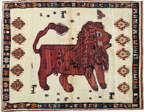 Gabbeh Tappeto persiano 190 x 150 Beige (Iran) Annodato A Mano