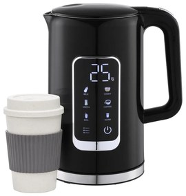 Bollitore con display LCD 1,7 l 2200W/230V nero + tazza da viaggio 450 ml