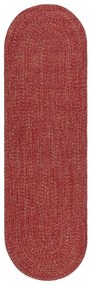 Tappeto Solid Red Terra Oval rosso, L 200 x L 60 cm