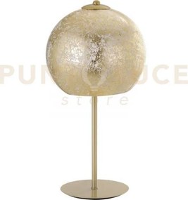 Lume vanity oro 1 luce attacco e27 18x35cm in vetro decoro foglia oro