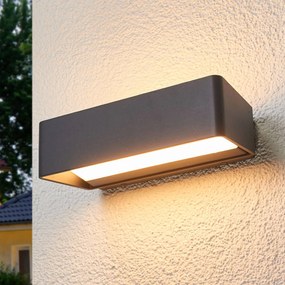 Applique da esterni a LED Midvig Lucande, Nero, Alluminio, Moderno, Applique LED da esterni