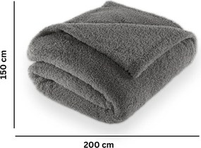 Coperta grigia in micropile 150x200 cm Cocoon – Tiseco Home Studio