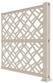 Traliccio estensibile Kit di 2 pannelli modulari ecrù SCAT.C in polipropilene ecru L 107 x H 111.6 cm , spessore 142 mm