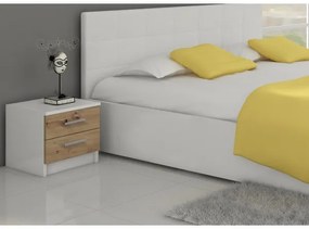 Comodino TOD bianco/rovere artisan