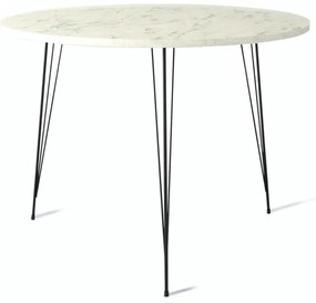 Tavolo da pranzo SANDALF 75x90 cm bianco/nero