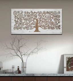 Quadro albero della vita Klimt 60x120 cm figura intagliata