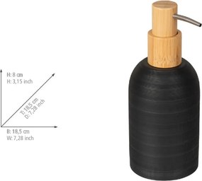 Dispenser per sapone nero opaco in poliresina 250 ml Altavalle – Wenko