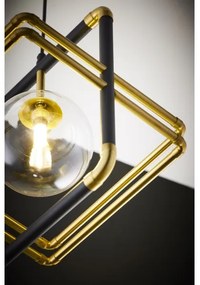 Jupiter 2028 - Lampadario a sospensione con filo FIORI 1xG9/10W/230V nero/oro/limpido